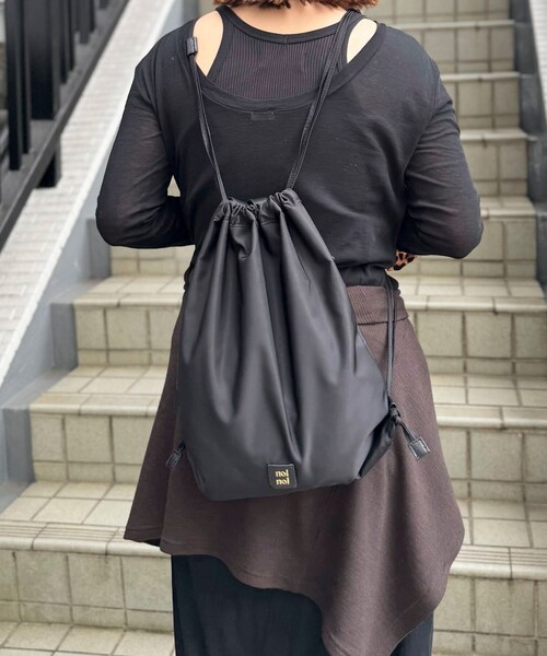 NOLLEY’S（ノーリーズ）の「【nolnol/ノルノル】ナップザック（ショルダーバッグ・レディース・ネイビー/ブラック・FREE）」の21枚目の写真