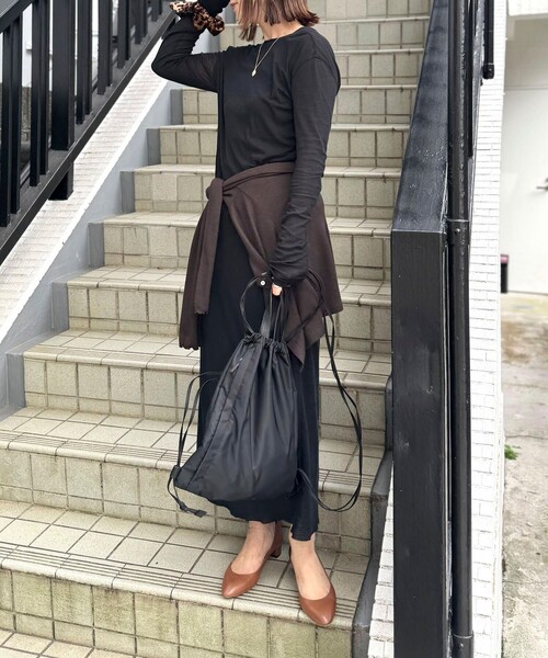 NOLLEY’S（ノーリーズ）の「【nolnol/ノルノル】ナップザック（ショルダーバッグ・レディース・ネイビー/ブラック・FREE）」の18枚目の写真