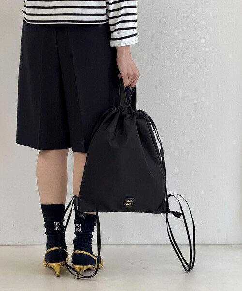 NOLLEY’S（ノーリーズ）の「【nolnol/ノルノル】ナップザック（ショルダーバッグ・レディース・ネイビー/ブラック・FREE）」の12枚目の写真