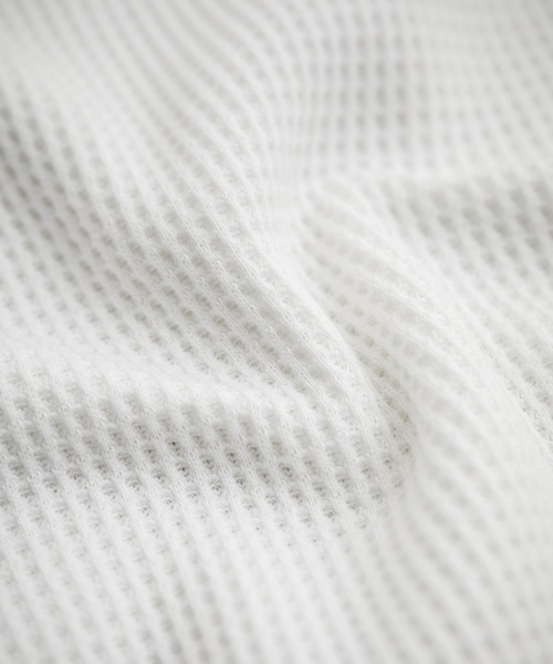 Rocky Monroe(ロッキーモンロー)の「新色追加 オーバーサイズ T/Cワッフルクルーネック長袖Tシャツ(Tシャツ/カットソー・メンズ・チャコール/オートミール/ホワイト/ブラック/グレー/ブルーグレー/ピンク・L/XL/M)」の8枚目の写真