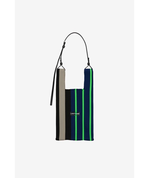 LASTFRAME（ラストフレーム）の「RANDOM STRIPE MARKET BAG MEDIUM（ショルダーバッグ・レディース・ピンク系その他/ネイビー系・MEDIUM）」の2枚目の写真