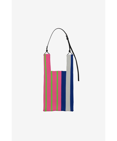 LASTFRAME（ラストフレーム）の「RANDOM STRIPE MARKET BAG MEDIUM（ショルダーバッグ・レディース・ピンク系その他/ネイビー系・MEDIUM）」の6枚目の写真
