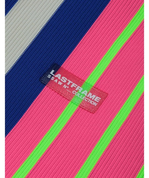 LASTFRAME（ラストフレーム）の「RANDOM STRIPE MARKET BAG MEDIUM（ショルダーバッグ・レディース・ピンク系その他/ネイビー系・MEDIUM）」の8枚目の写真