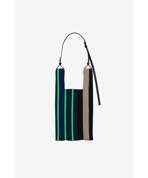 LASTFRAME（ラストフレーム）の「RANDOM STRIPE MARKET BAG MEDIUM（ショルダーバッグ・レディース・ピンク系その他/ネイビー系・MEDIUM）」の3枚目の写真