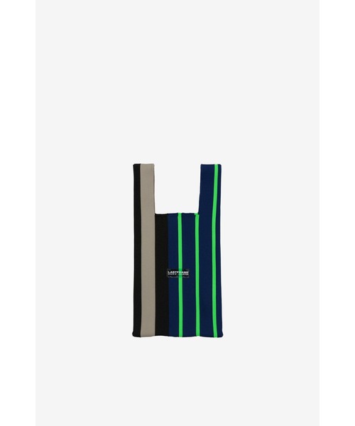 LASTFRAME（ラストフレーム）の「RANDOM STRIPE MARKET BAG MEDIUM（ショルダーバッグ・レディース・ピンク系その他/ネイビー系・MEDIUM）」の4枚目の写真