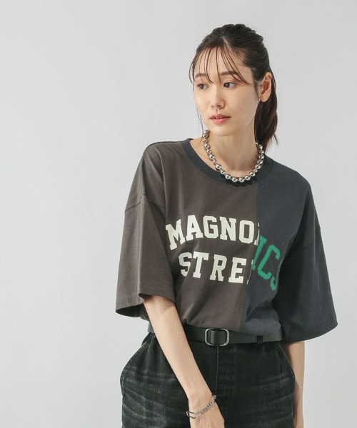 GLOBAL WORK(グローバルワーク)の「リメイク風プリントT/584673(Tシャツ/カットソー・レディース・ホワイト/ダークグレー/チャコールグレー・MEDIUM/LARGE)」の15枚目の写真