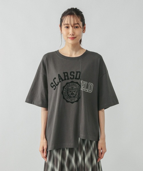 GLOBAL WORK(グローバルワーク)の「リメイク風プリントT/584673(Tシャツ/カットソー・レディース・ホワイト/ダークグレー/チャコールグレー・MEDIUM/LARGE)」の16枚目の写真