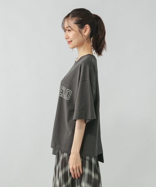 GLOBAL WORK(グローバルワーク)の「リメイク風プリントT/584673(Tシャツ/カットソー・レディース・ホワイト/ダークグレー/チャコールグレー・MEDIUM/LARGE)」の17枚目の写真