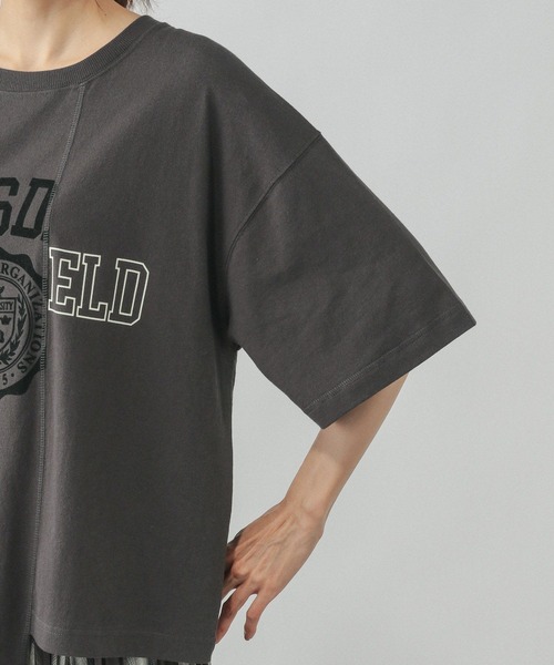 GLOBAL WORK(グローバルワーク)の「リメイク風プリントT/584673(Tシャツ/カットソー・レディース・ホワイト/ダークグレー/チャコールグレー・MEDIUM/LARGE)」の21枚目の写真