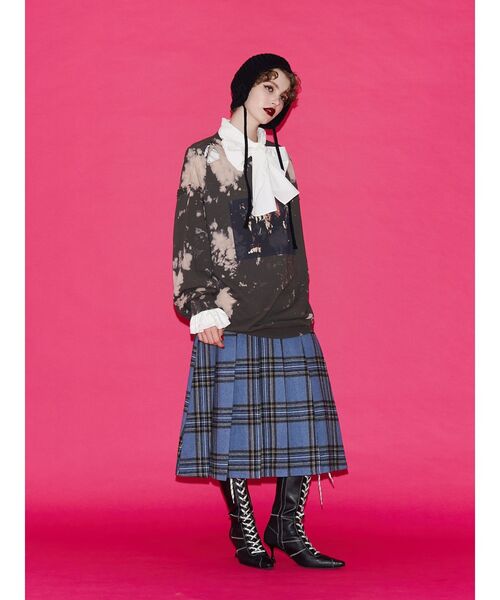 jouetie（ジュエティ）の「ウールライクプリーツミドルチェックスカート（スカート・レディース・ブルー/レッド/ブラウン・MEDIUM）」の20枚目の写真