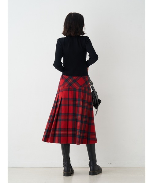 jouetie（ジュエティ）の「ウールライクプリーツミドルチェックスカート（スカート・レディース・ブルー/レッド/ブラウン・MEDIUM）」の22枚目の写真