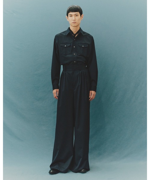 Juha（ユハ）の「EXTREME WIDE PINSTRIPE PANTS（スラックス・メンズ・チャコールグレー/ネイビー・2/3/4）」の14枚目の写真