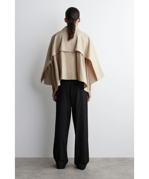 COS 美品 クロップド トレンチコート ケープ CROPPED TRENCH COAT CAPE クロップド トレンチコートケープ ライト