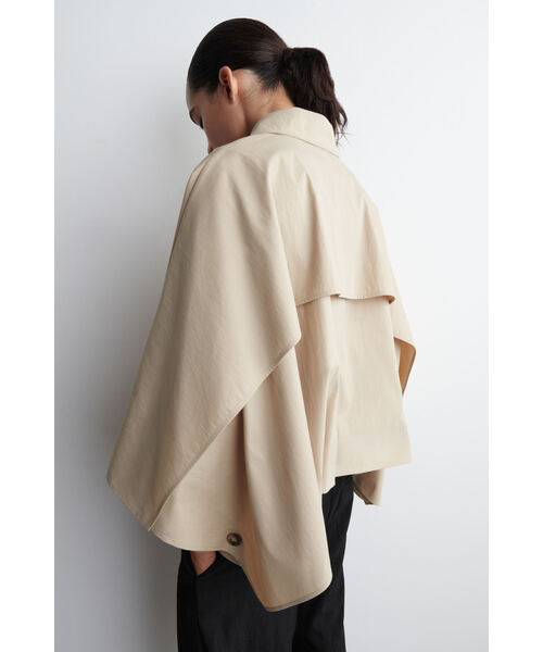 cos クロップド トレンチコートケープ クロップド トレンチコート