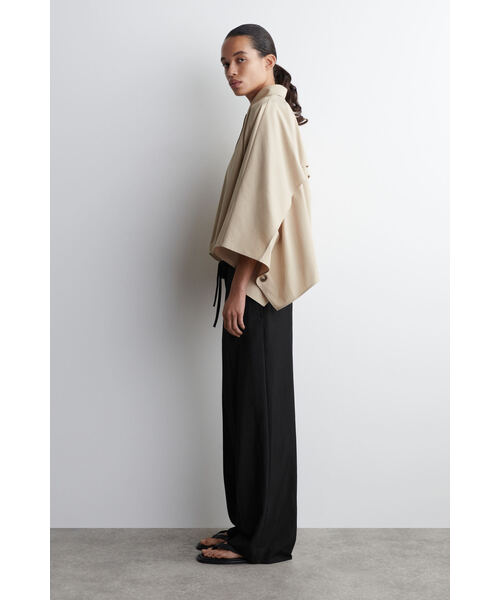 COS 美品 クロップド トレンチコート ケープ CROPPED TRENCH COAT CAPE クロップド トレンチコートケープ ライト