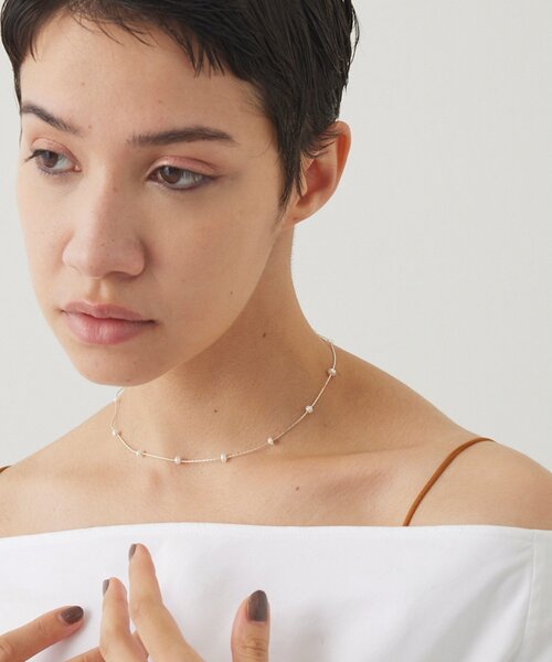 THE PAUSE（ザ ポーズ）の「【THE PAUSE】パールドットネックレス（ネックレス・レディース・ゴールド/シルバー・FREE）」の3枚目の写真