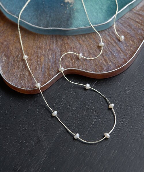 THE PAUSE（ザ ポーズ）の「【THE PAUSE】パールドットネックレス（ネックレス・レディース・ゴールド/シルバー・FREE）」の4枚目の写真