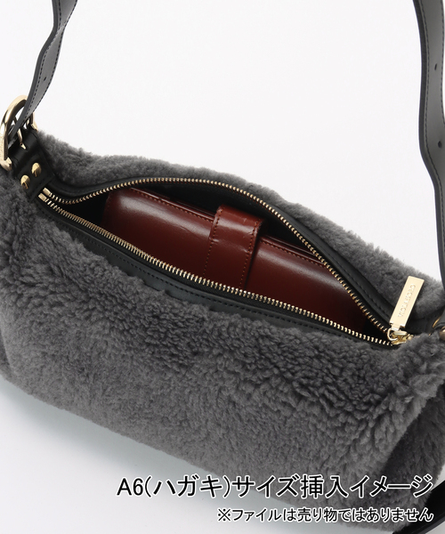 【モコモコ】VIOLAd’ORO　 キャンバスレザーコンビショルダーバッグ モコモコ】VIOLAd'ORO キャンバスレザーコンビショルダーバッグ