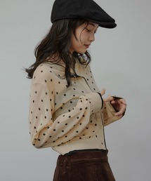 MUHET(~G[^)layered-look crew neck sheer knit cardigan / C[hVA[jbgJ[fBK(J[fBK/{)