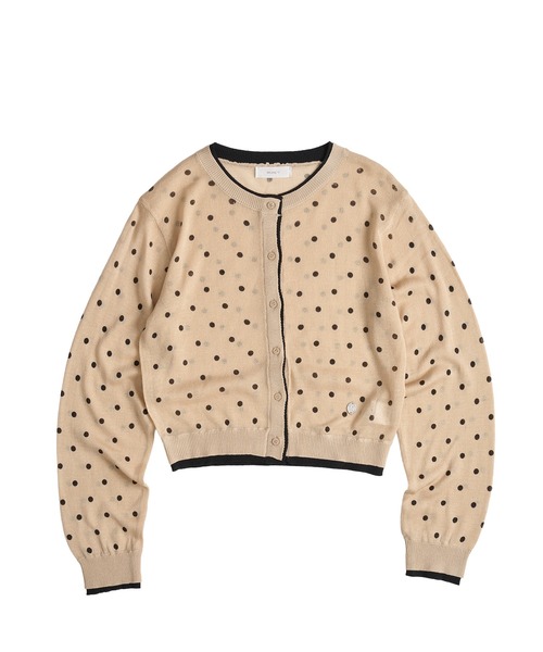 MUHET(ミュエータ)の「layered-look crew neck knit cardigan / レイヤード風ニットカーディガン(カーディガン/ボレロ・レディース・チャコールグレー/ブラウン/ネイビー/ベージュ・FREE)」の9枚目の写真