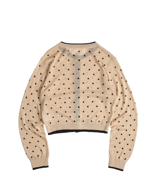 MUHET(ミュエータ)の「layered-look crew neck knit cardigan / レイヤード風ニットカーディガン(カーディガン/ボレロ・レディース・チャコールグレー/ブラウン/ネイビー/ベージュ・FREE)」の10枚目の写真
