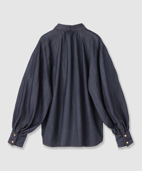 ANAYI(アナイ)の「【セットアップ対応商品】ライトデニムライクボウブラウス(シャツ/ブラウス・レディース・ブルー・38/36)」の11枚目の写真