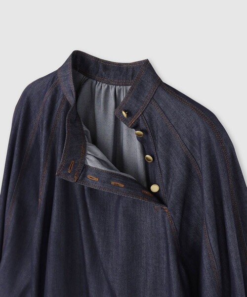 ANAYI(アナイ)の「【セットアップ対応商品】ライトデニムライクボウブラウス(シャツ/ブラウス・レディース・ブルー・38/36)」の14枚目の写真