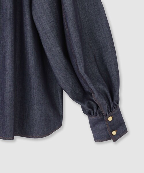 ANAYI(アナイ)の「【セットアップ対応商品】ライトデニムライクボウブラウス(シャツ/ブラウス・レディース・ブルー・38/36)」の15枚目の写真