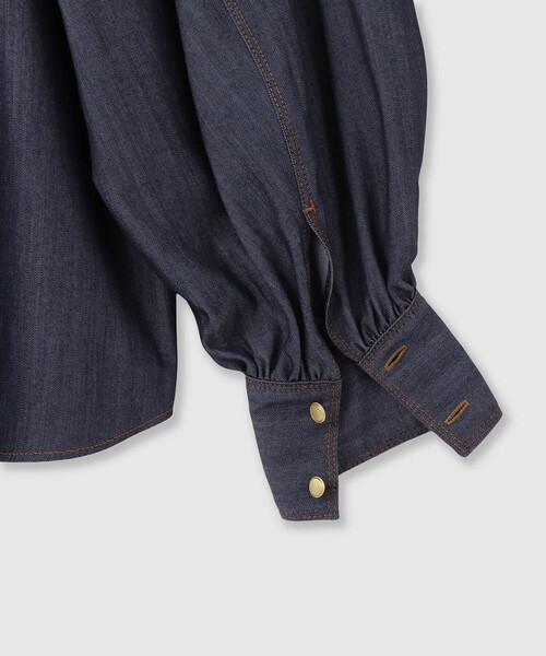 ANAYI(アナイ)の「【セットアップ対応商品】ライトデニムライクボウブラウス(シャツ/ブラウス・レディース・ブルー・38/36)」の16枚目の写真