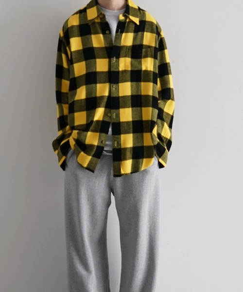 KAIKO（カイコー）の「KAIKO Flannel check shirt（シャツ/ブラウス・メンズ・ブルー/レッド/イエロー・1/2）」の7枚目の写真
