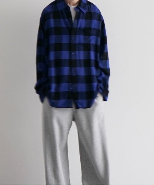 KAIKO（カイコー）の「KAIKO Flannel check shirt（シャツ/ブラウス・メンズ・ブルー/レッド/イエロー・1/2）」の4枚目の写真