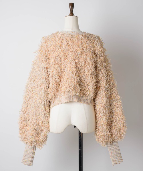 VIOLETTA(ヴィオレッタ)の「ファンシーヤーンフリンジ2wayニットトップス(ニット/セーター・レディース・ブラック/ベージュ・FREE)」の20枚目の写真