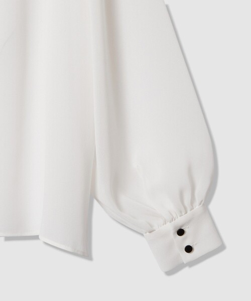 ジョーゼットバイカラーラッフル ブラウス（シャツ/ブラウス）｜ANAYI