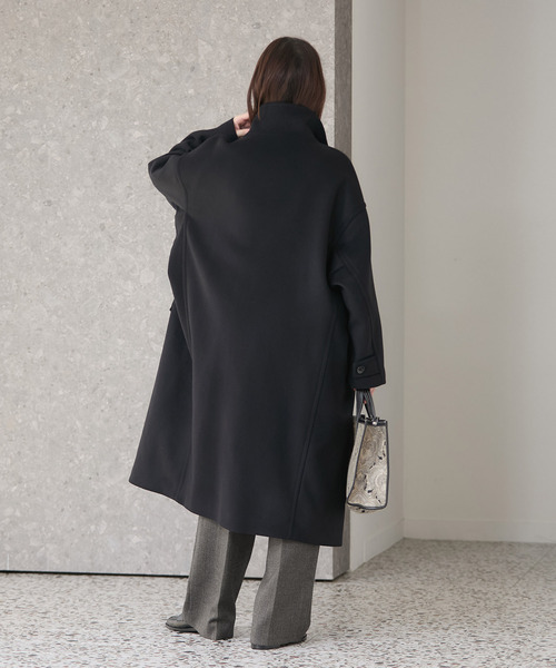 【JOURNAL STANDARD】MANTECO BIG Pコート 高級 黒 JOURNAL STANDARD】MANTECO BIG Pコート 高級 黒 JOURNAL