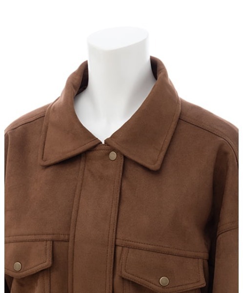 INGNI（イング）の「フェイクスエードジップショートブルゾン(セットアップ対応)（ブルゾン・レディース・キャメル/アイボリー・M）」の19枚目の写真