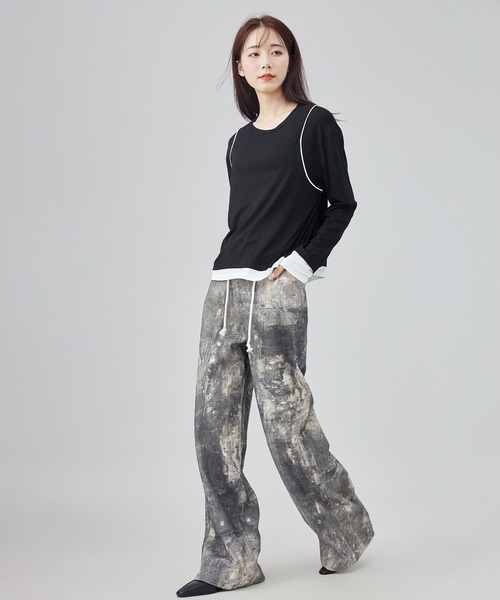 SUWDEE（スーディー）の「high waist washed denim pants（デニムパンツ・レディース・グレー・S）」の2枚目の写真