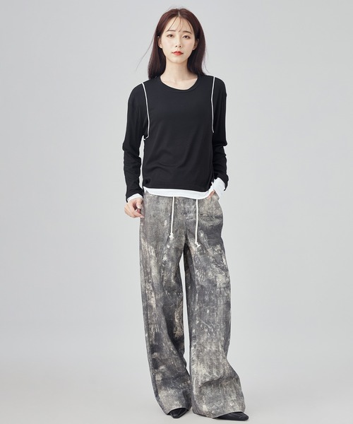 SUWDEE（スーディー）の「high waist washed denim pants（デニムパンツ・レディース・グレー・S）」の3枚目の写真