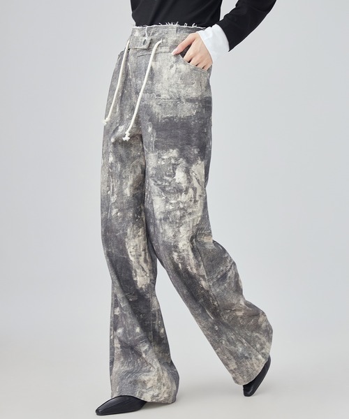 SUWDEE（スーディー）の「high waist washed denim pants（デニムパンツ・レディース・グレー・S）」の5枚目の写真