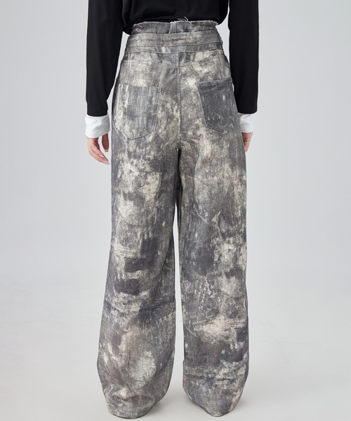 SUWDEE（スーディー）の「high waist washed denim pants（デニムパンツ・レディース・グレー・S）」の6枚目の写真