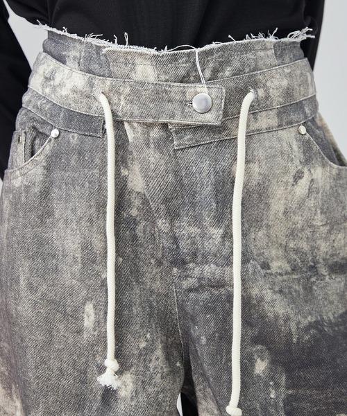 SUWDEE（スーディー）の「high waist washed denim pants（デニムパンツ・レディース・グレー・S）」の7枚目の写真