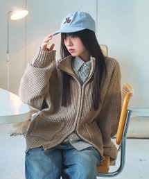 Elanque | Full-zip nep knit/フルジップネップニット(ニット/セーター)