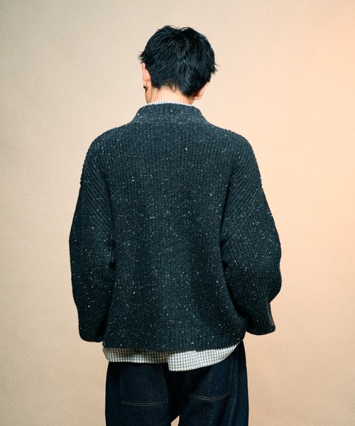Full-zip nep knit/フルジップネップニット（ニット/セーター
