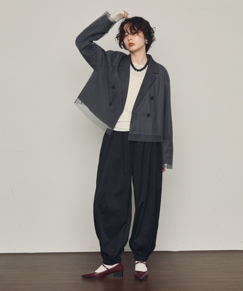 Trish（トリッシュ）の「TPUワッシャーバルーンロングパンツ（その他パンツ・レディース・カーキ/ブラック/アイボリー・MEDIUM）」の10枚目の写真