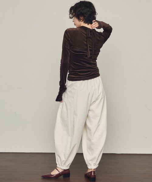 Trish（トリッシュ）の「TPUワッシャーバルーンロングパンツ（その他パンツ・レディース・カーキ/ブラック/アイボリー・MEDIUM）」の5枚目の写真