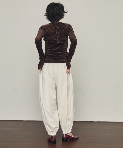 Trish（トリッシュ）の「TPUワッシャーバルーンロングパンツ（その他パンツ・レディース・カーキ/ブラック/アイボリー・MEDIUM）」の9枚目の写真