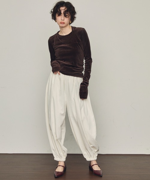 Trish（トリッシュ）の「TPUワッシャーバルーンロングパンツ（その他パンツ・レディース・カーキ/ブラック/アイボリー・MEDIUM）」の22枚目の写真