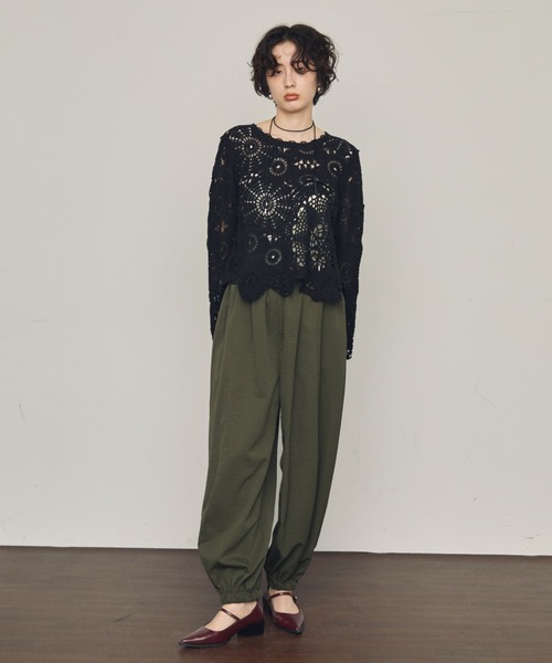 Trish（トリッシュ）の「TPUワッシャーバルーンロングパンツ（その他パンツ・レディース・カーキ/ブラック/アイボリー・MEDIUM）」の19枚目の写真