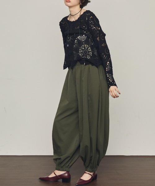 Trish（トリッシュ）の「TPUワッシャーバルーンロングパンツ（その他パンツ・レディース・カーキ/ブラック/アイボリー・MEDIUM）」の17枚目の写真