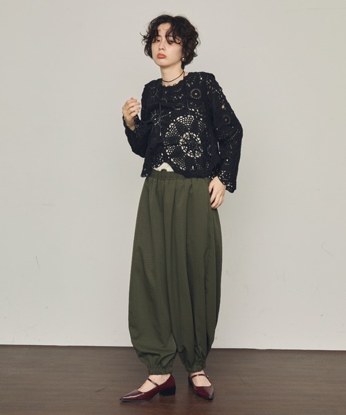 Trish（トリッシュ）の「TPUワッシャーバルーンロングパンツ（その他パンツ・レディース・カーキ/ブラック/アイボリー・MEDIUM）」の18枚目の写真