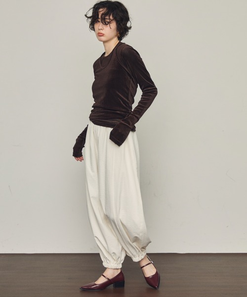 Trish（トリッシュ）の「TPUワッシャーバルーンロングパンツ（その他パンツ・レディース・カーキ/ブラック/アイボリー・MEDIUM）」の21枚目の写真